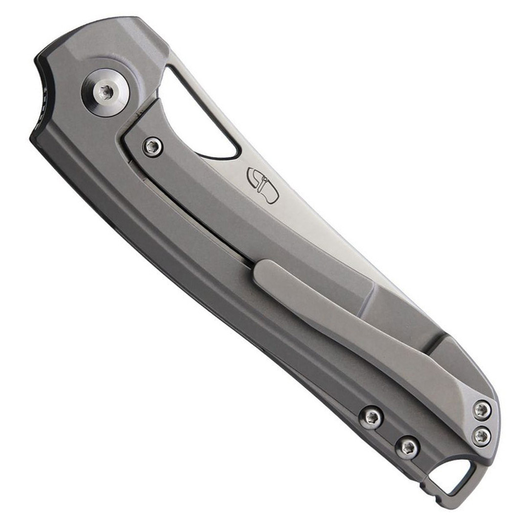 Kizer Kobold Titanium Frame Lock Knife, Clip View