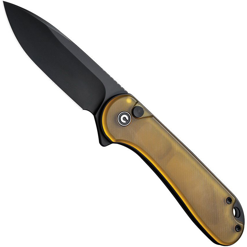 CIVIVI Elementum II Ultem Button Lock Knife, Black Blade