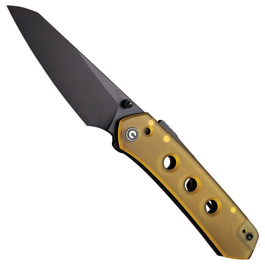 CIVIVI Vision FG Bead Blasted Ultem Superlock Folding Knife, Black Reverse Tanto Blade