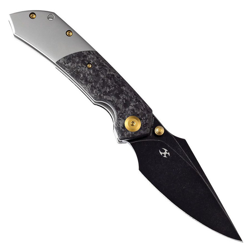 Kansept Knives Fenrir Left Handed Titanium Shred Carbon Fiber