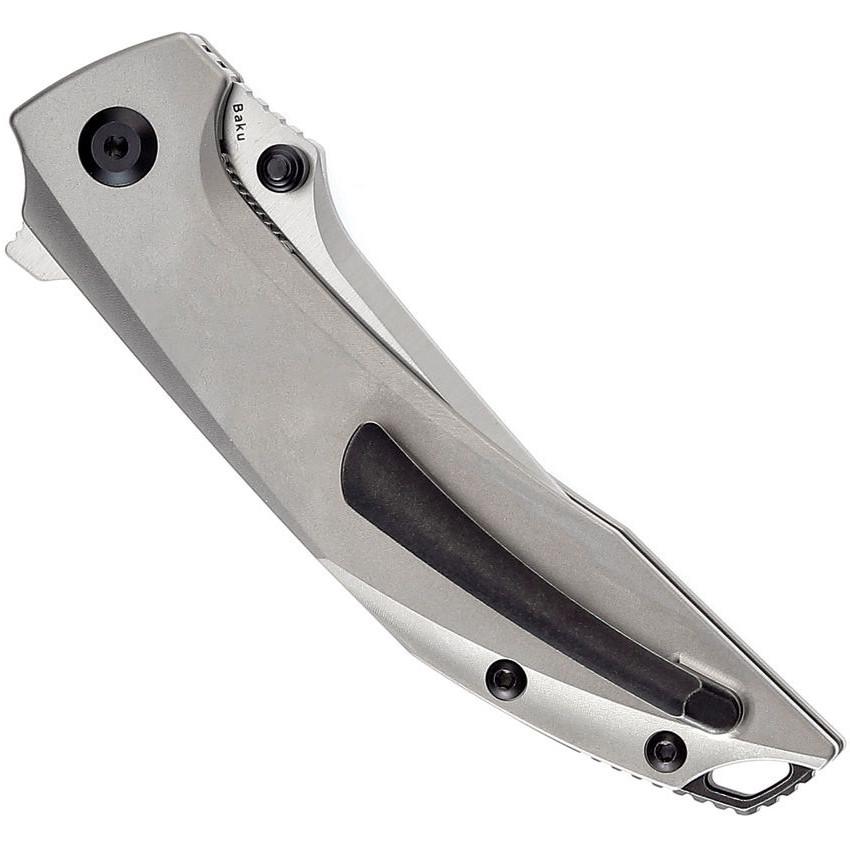 Bakuページ Kansept Knives Baku Blasted Titanium Liner Lock Flipper Knife