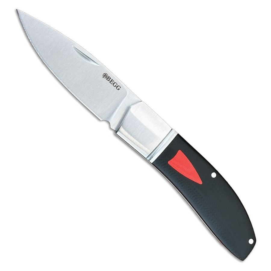 Begg Knives Black Widow G10 Slipjoint Knife, Satin Spear Point