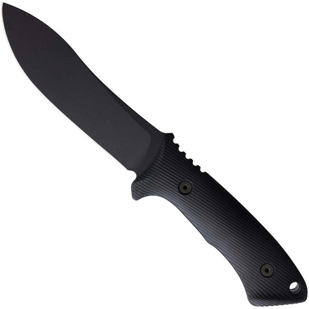 Spartan Blades Nessmuk Fighter Black Injection Molded Fixed Blade Knife, Black Powder Coated Blade