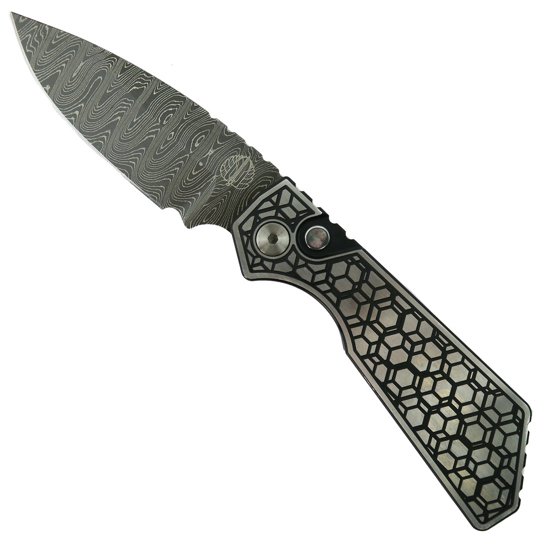 Pro-Tech 2024 Custom Strider PT+  Auto Knife, Damascus Blade