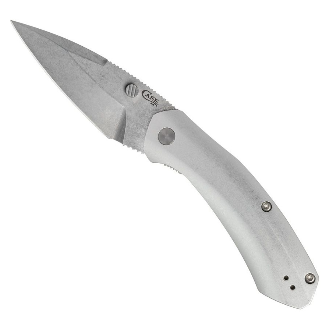 Case Westline Bare Aluminum Liner Lock Knife, Stonewash Blade