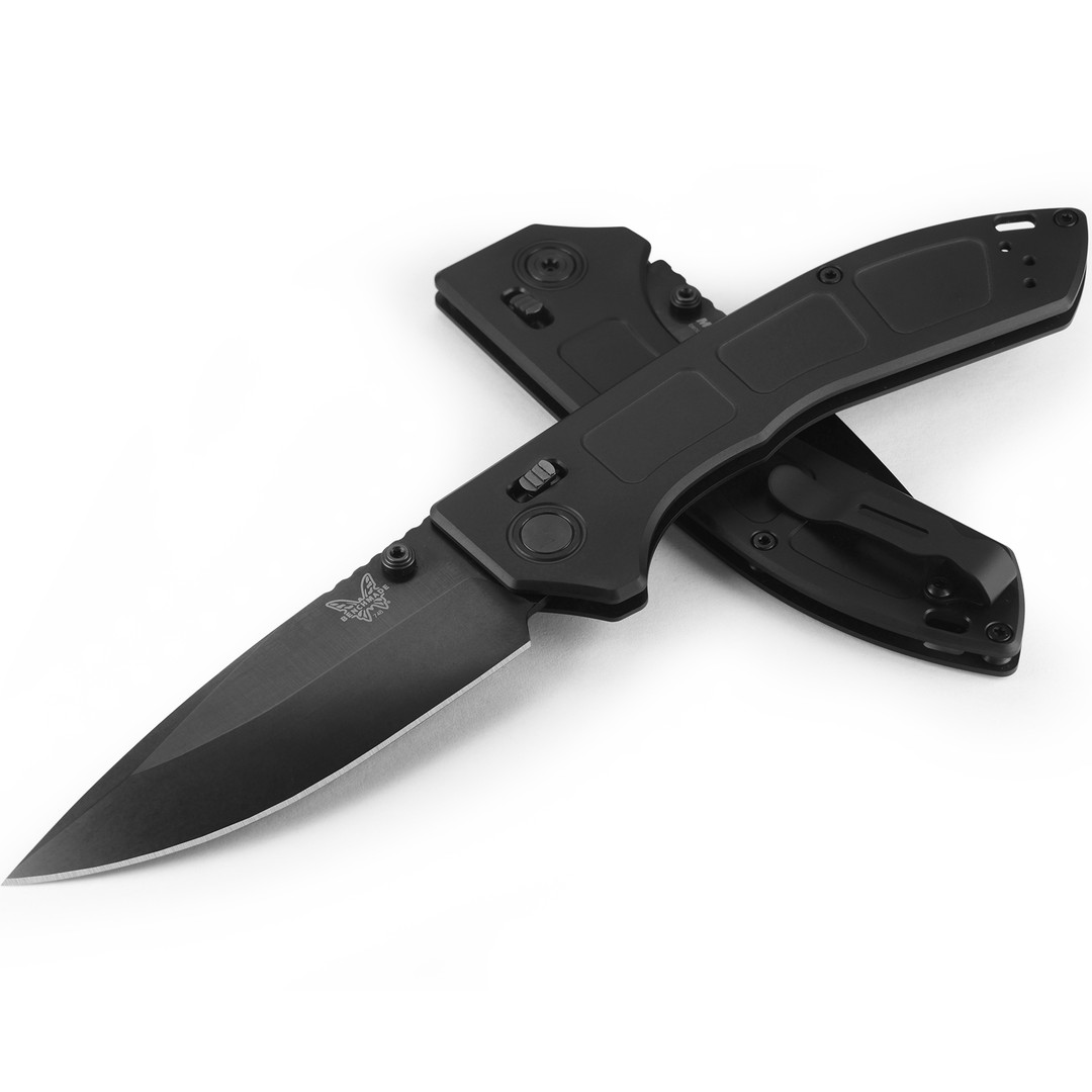 Benchmade Black Titanium Narrows AXIS Lock Folder, Black Drop Blade