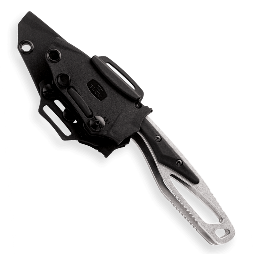 Buck PakLite 631 and 635 Field Kit Black Glass Filled Nylon Fixed Blade Knife, Sheath View