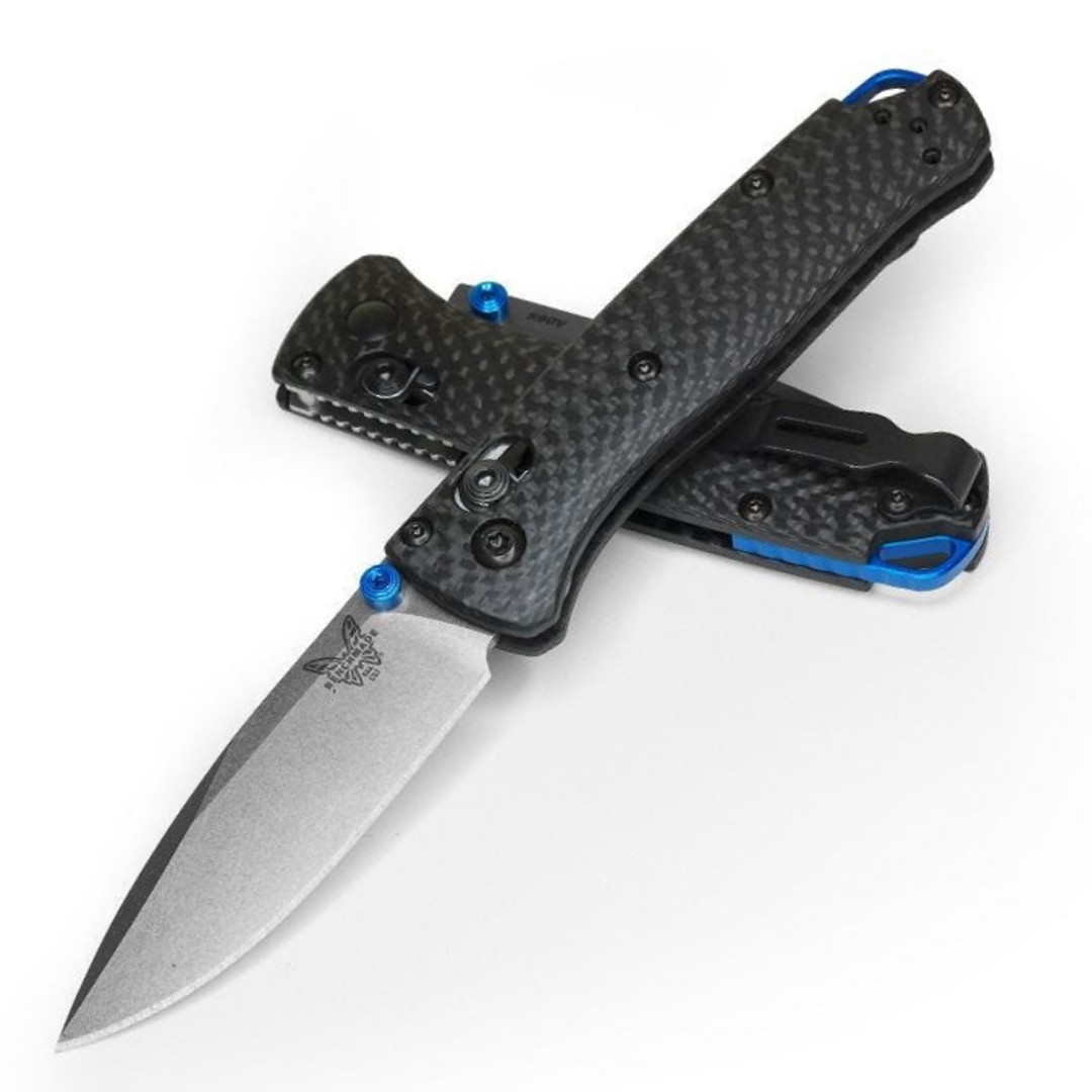  Benchmade SCRATCH & DENT Carbon Fiber Mini Bugout AXIS Folder Knife, CPM-S30V Satin Blade