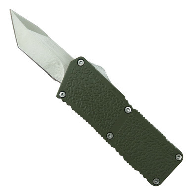 Lightning OD Green Fireball OTF Automatic Knife, Satin Tanto Blade