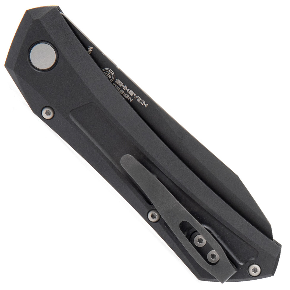 ProTech Sinkevich Oligarch Black Aluminum Auto Knife, Black DLC