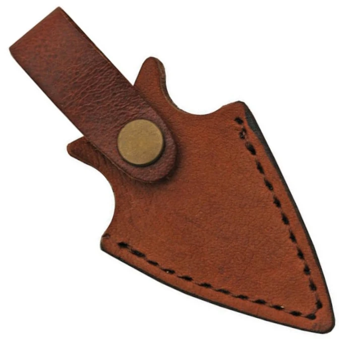 Black Pakkawood Push Dagger Fixed Blade Knife, Satin Blade , Sheath View