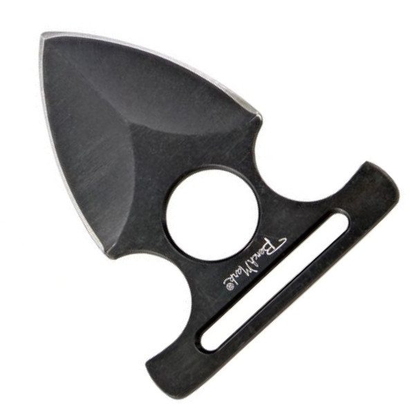 Benchmark Push Dagger Fixed Blade Knife, Black Blade