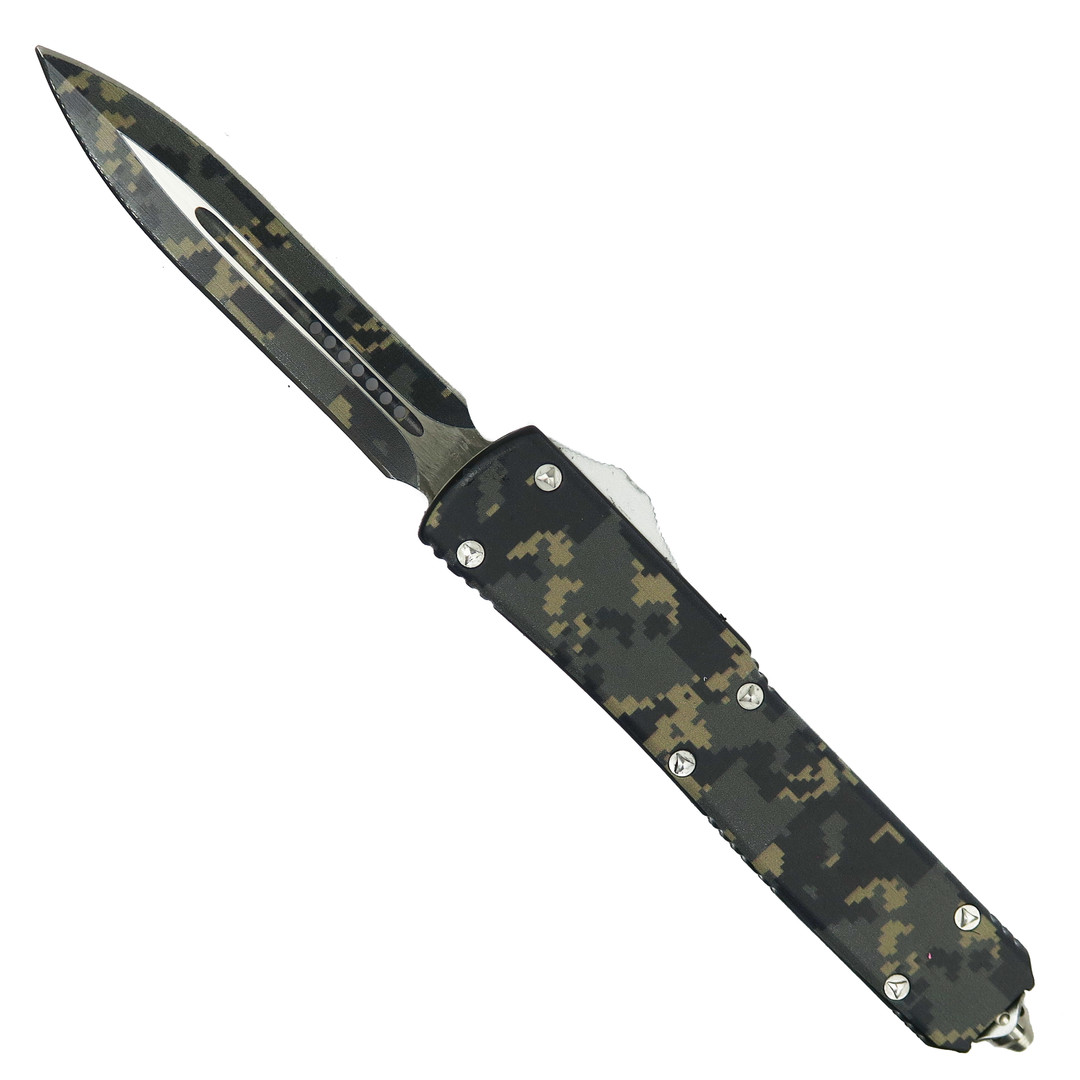 Full Size DigiCamo Elite Gladiator OTF Knife, DigiCamo Dagger Blade