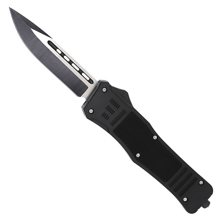 Prime Black ABS OTF Auto Knife, Black Clip Point Blade