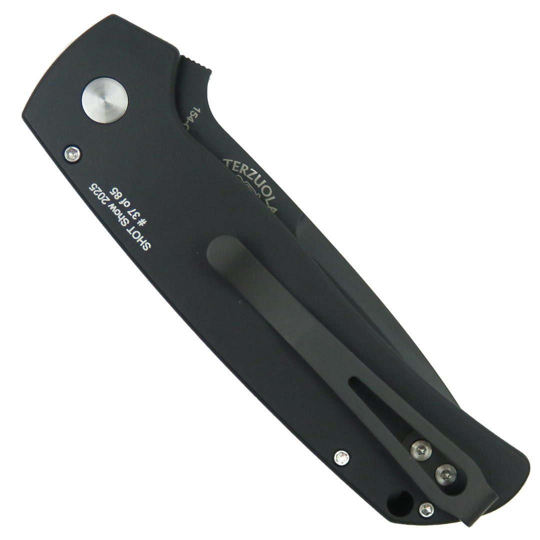 Pro-Tech 2025 SHOT ATCF.1 Auto Knife, DLC Black Blade, Clip View