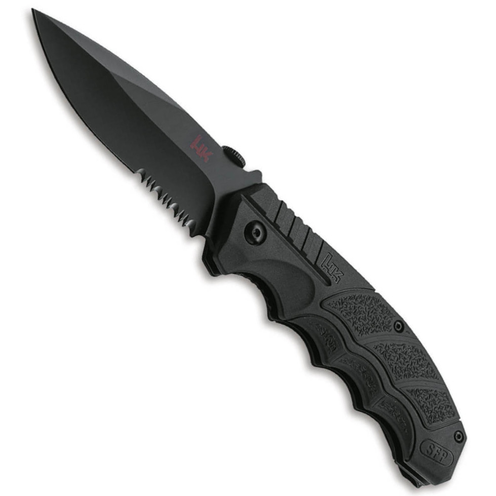 HK SFP Tactical Folder Knife, Black Combo Blade