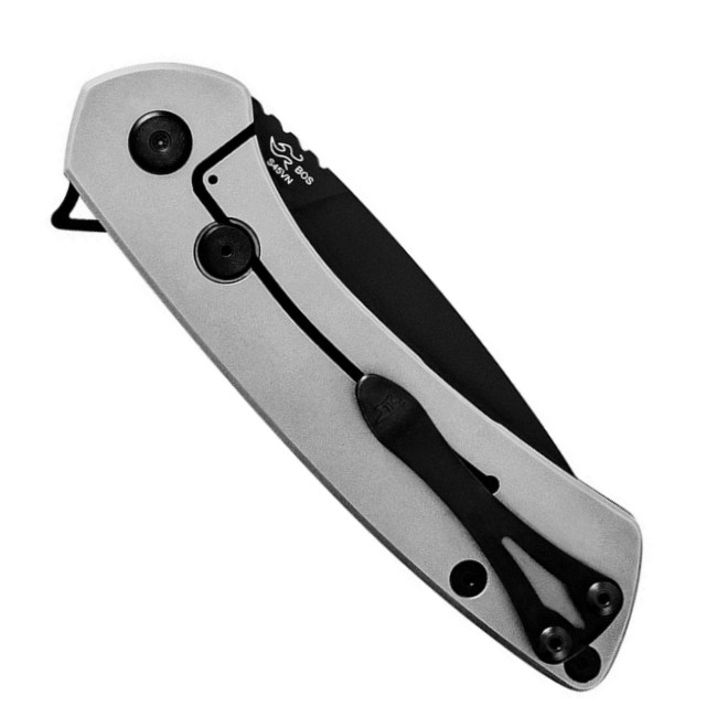 Buck Onset OD Green Flipper Knife, Clip View