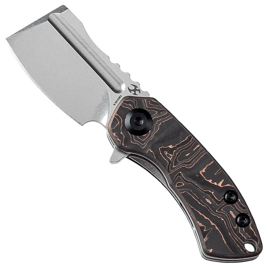 Kansept Mini Korvid Copper Carbon Fiber Linerlock Folding Knife
