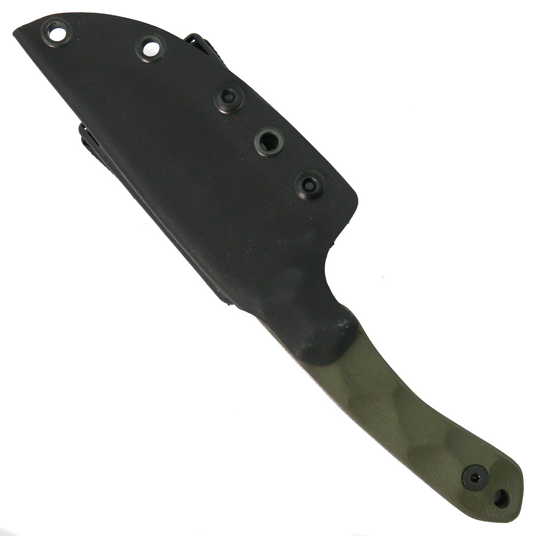 Stroup Knives GP2 OD Green G10 Fixed Blade Knife, Sheath View