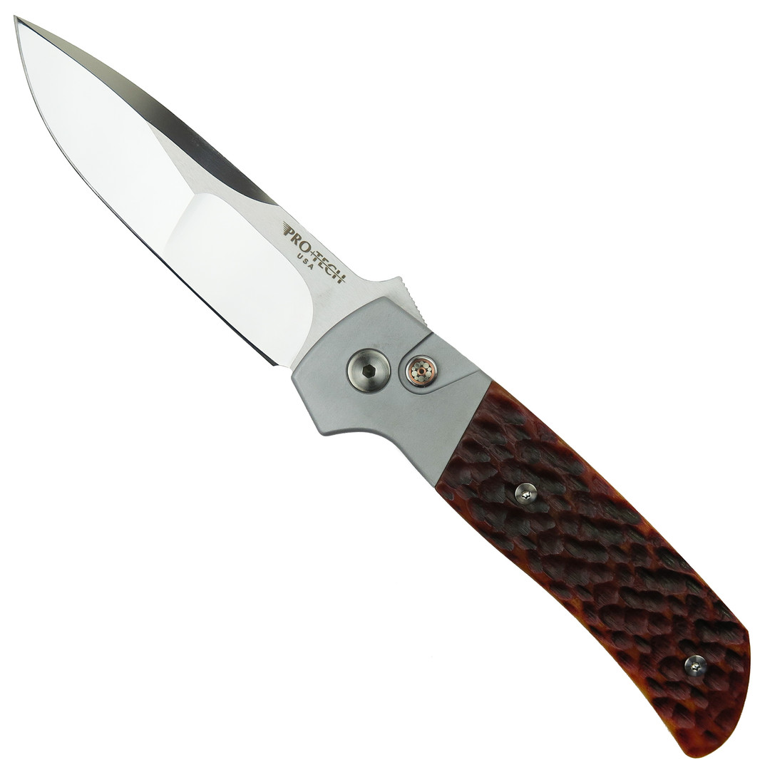 Pro-Tech Grey 2025 Custom 003 ATCF Auto Knife, Mirror Polished Blade