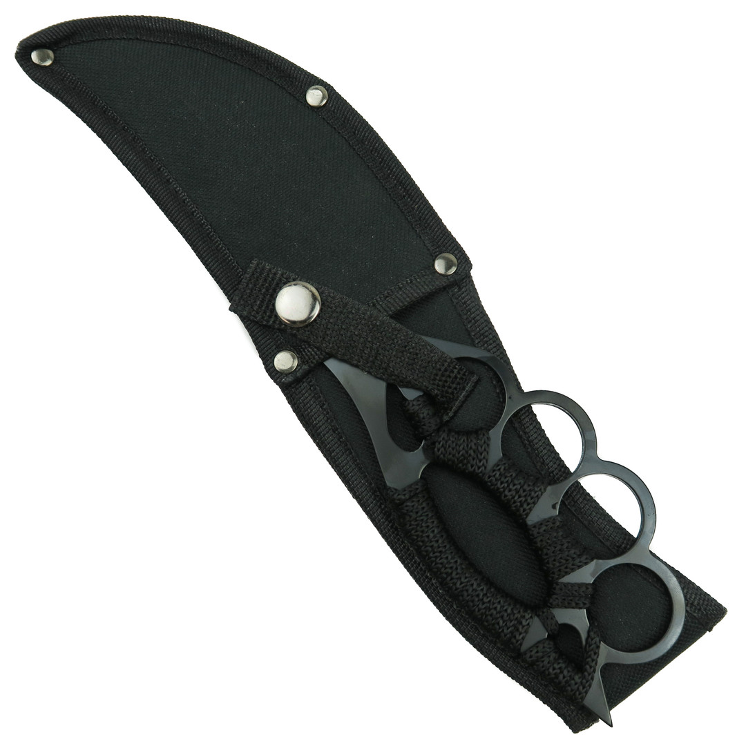 Fantasy Master FMT-051BK King Cobra Black Fixed Blade, Sheath View