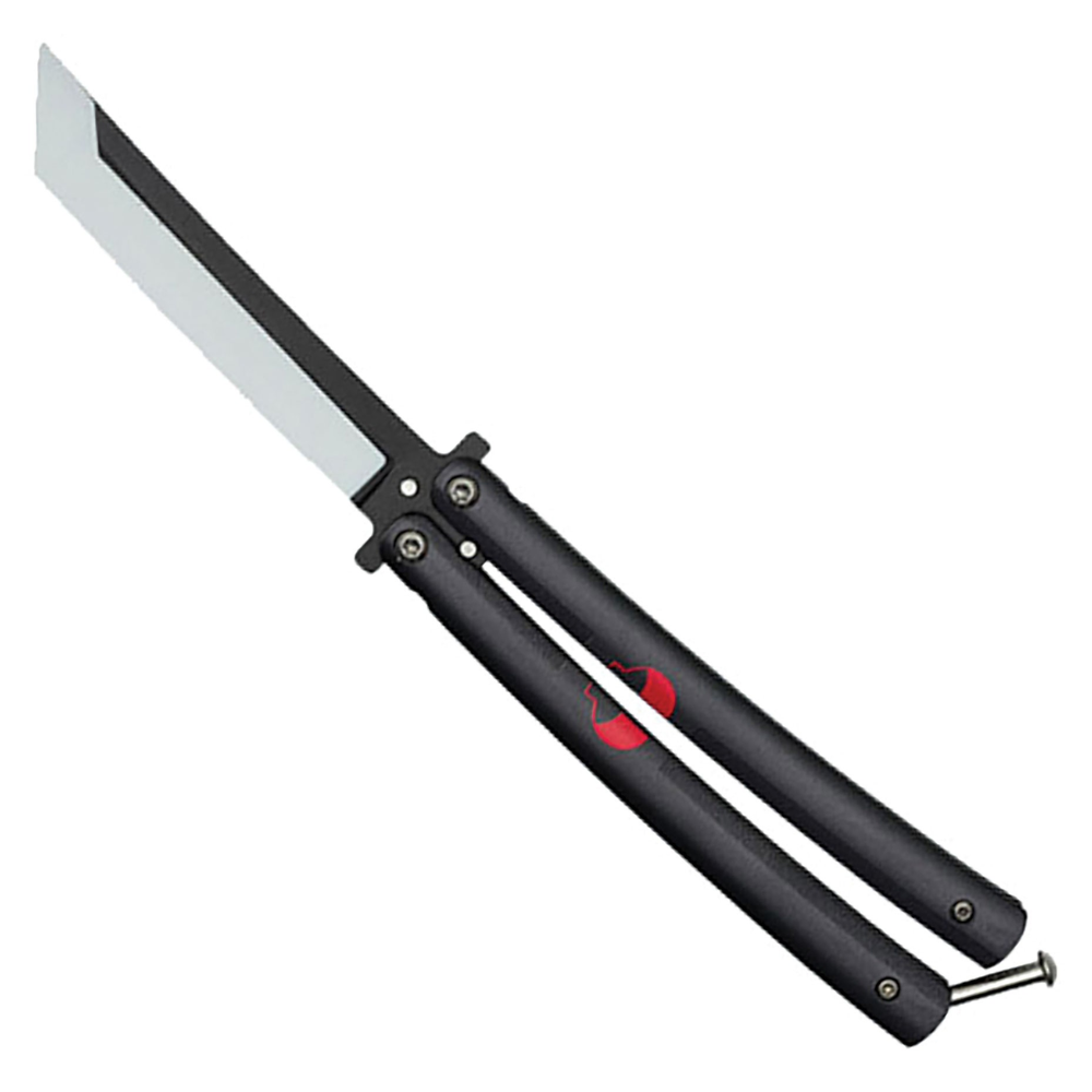 Crimson Kiss Butterfly Knife, Two-Tone Tanto Blade
