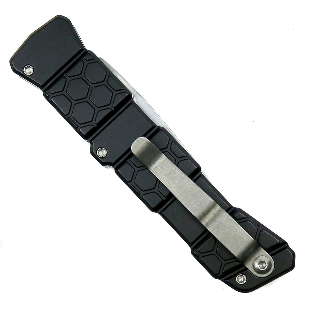 Piranha 21 Auto Knife, 154CM Mirror Blade Clip View