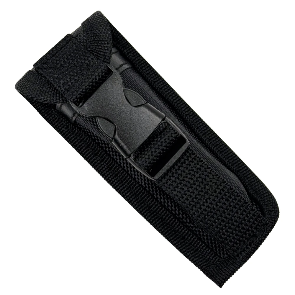 RapidStrike Small Aqua Carbon Fiber OTF Knife, Black Dagger Blade, Sheath View