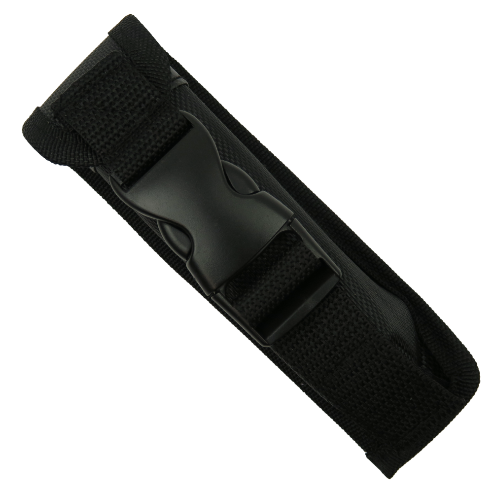 Blackline Breach Tactical OTF Knife, Black Tanto Blade, Sheath View