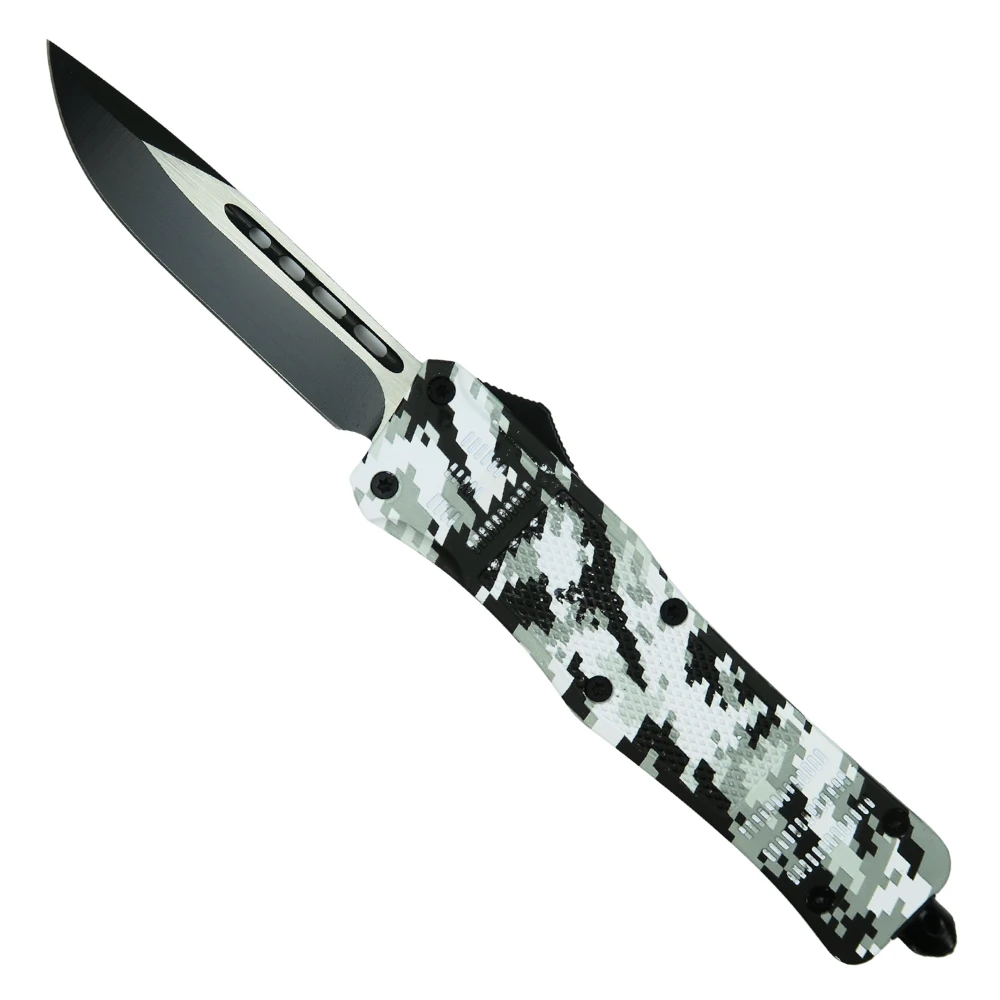 Urban Ghost Large OTF Auto Knife, Black Drop Point Blade