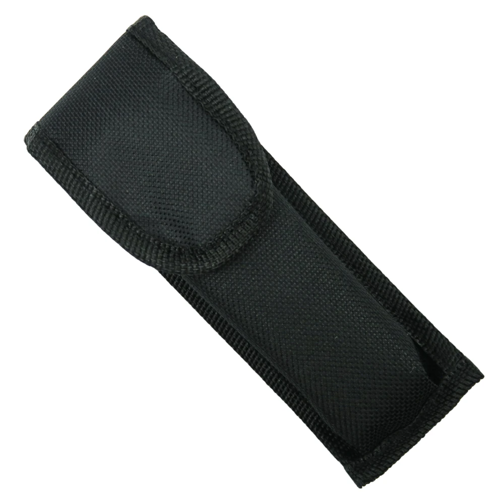 Prime Black ABS Thin Blue Line OTF Auto Knife, Black Clip Point Blade, Sheath View