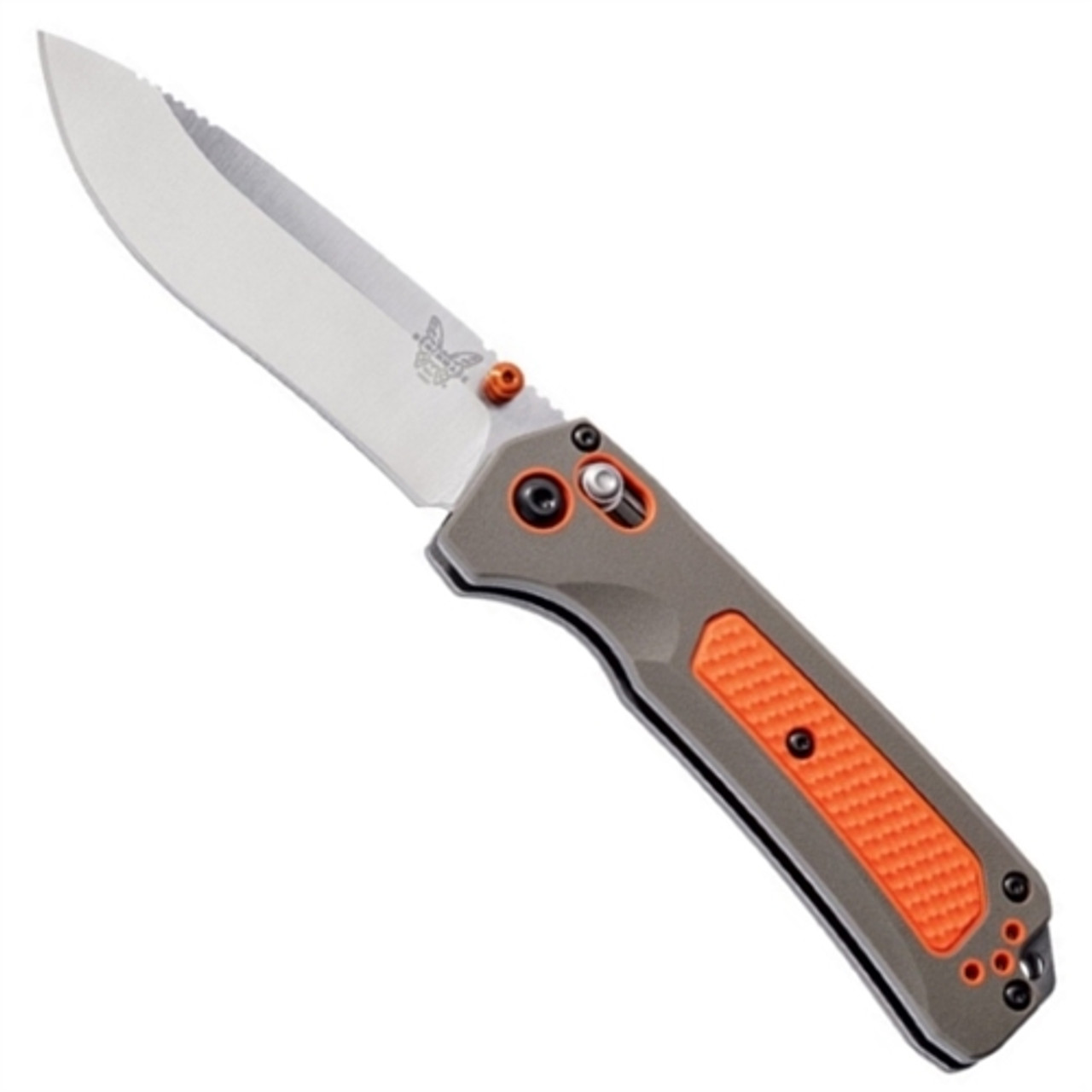 Benchmade HUNT 15061 Grey/Orange Grizzly Ridge Folder Knife, CPMS30V