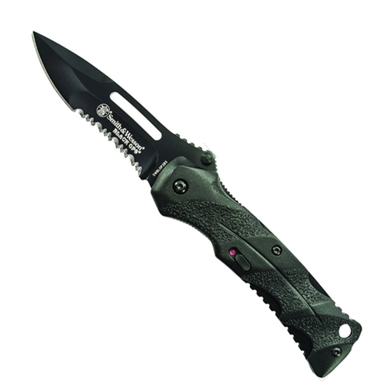 Smith & Wesson Black Ops Spring Assist Knife, Black, P/S, SWBLOP2BS