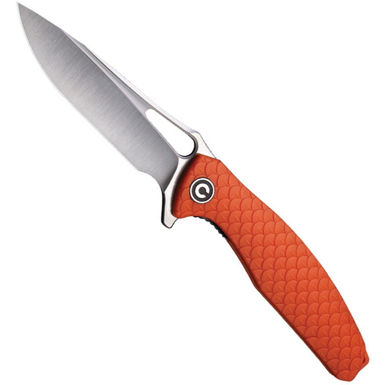 Civivi Orange Frn Wyvern Flipper Knife Satin D2 Blade Bladeops