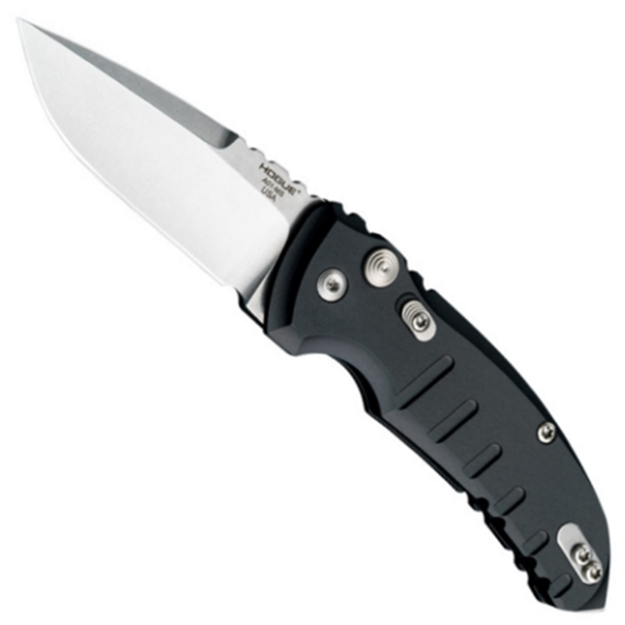 Hogue Knives 24110 A01 Microswitch Auto Knife, CPM154 Stonewash Blade