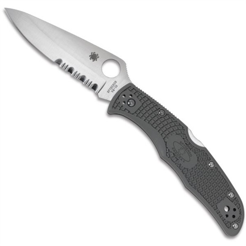 Spyderco Foliage Green Endura 4 Folding Knife VG 10 Satin Combo Blade spyderco-foliage-green-endura-4-folding-knife-vg-10-satin-combo-blade