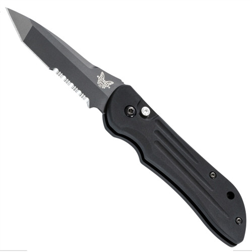 Benchmade 9501SBK Mini AutoStryker Tanto Auto Knife, 154CM Black Combo