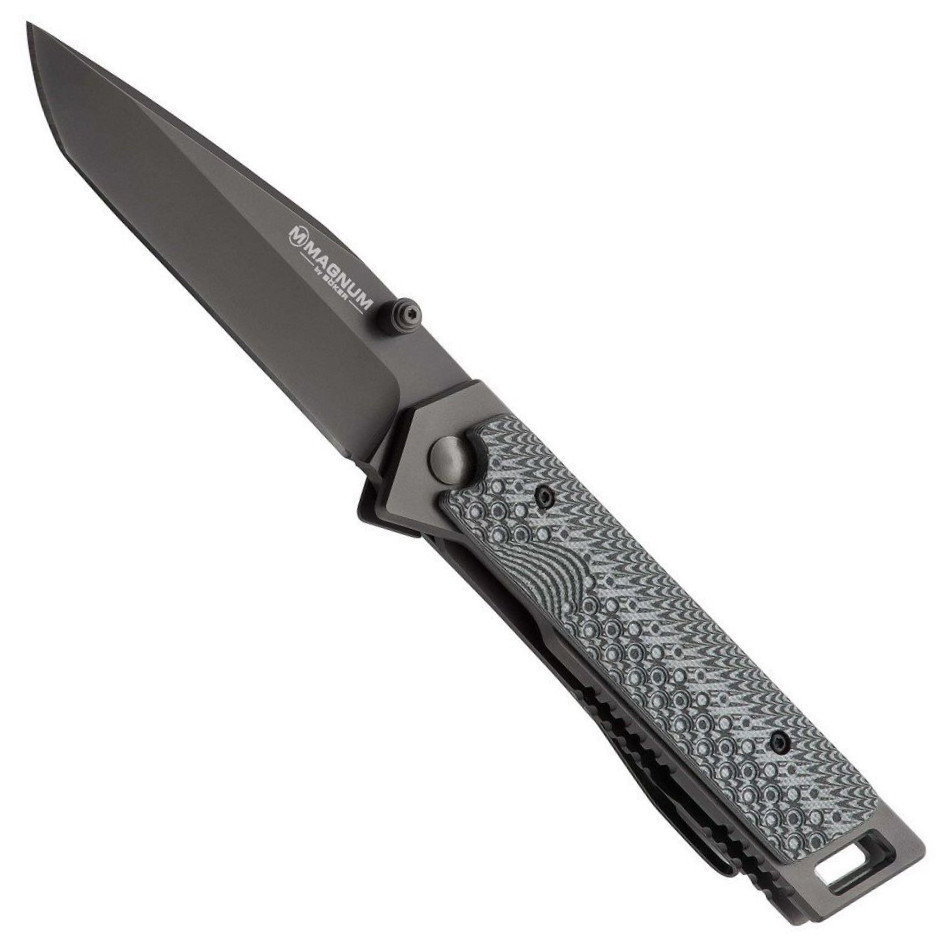 Boker Magnum Shadowseeker Knife, Plain Edge Clip Blade