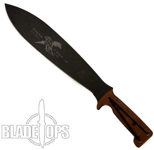 TOPS Knives Power Eagle 12" Fixed Blade Machete, Black Coated Blade