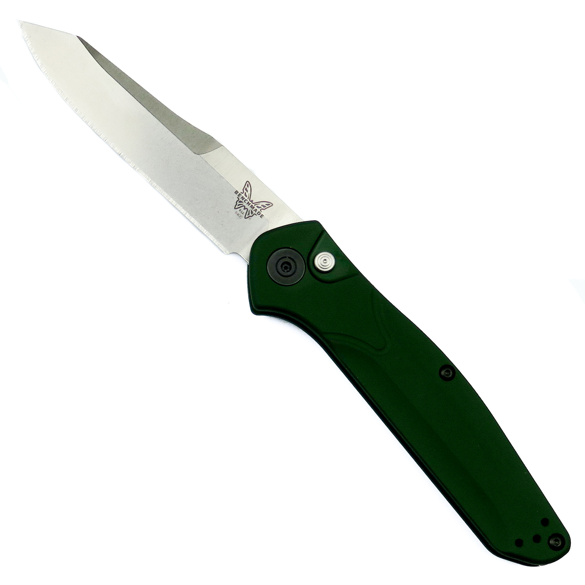 Benchmade Green 9400 Auto Osborne Knife, CPMS30V Satin Blade BladeOps