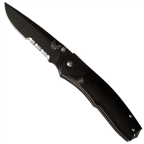 Benchmade 890SBK Torrent Spring Assist Knife, Black Combo Edge Blade