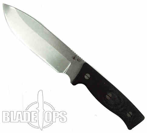 Survive! Knives GSO 5.1 Knife, Tumbled CPM 3V Blade, Black Handle
