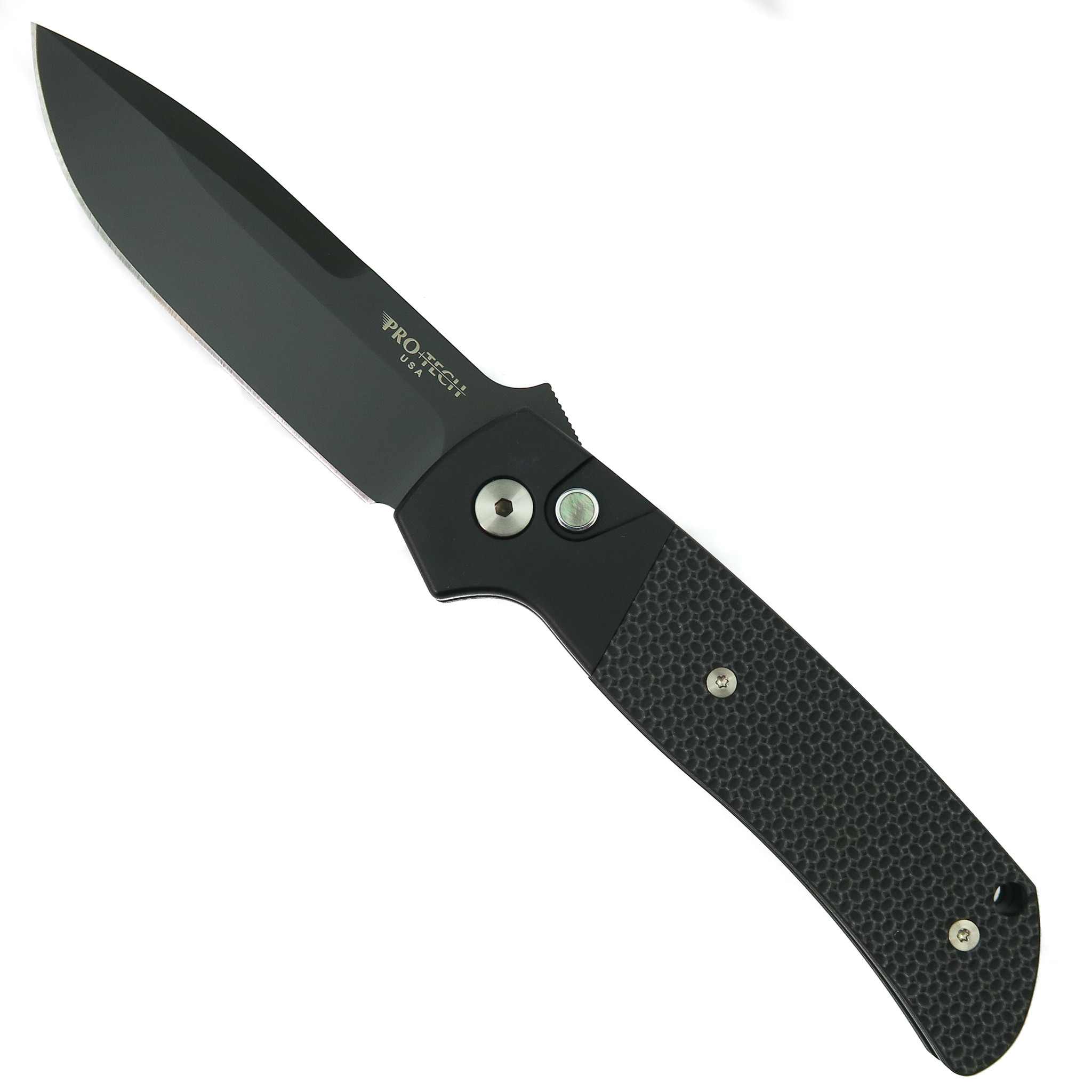 ProTech Terzoula ATCF G10 Auto Knife, DLC Black Magnacut Blade BladeOps