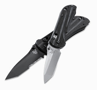 Benchmade 909SBK AXIS Stryker II Tanto Folder Knife, 154CM Black