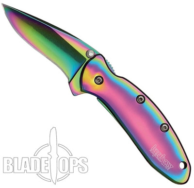 Kershaw Ken Onion Chive A/O, Rainbow Titanium Coated Blade