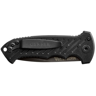 Gerber 06 Tanto Auto Knife, G-10, CPM-S30V Black Combo Blade