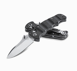 Benchmade 484S Nakamura Folder Knife, M390 Satin Combo Blade