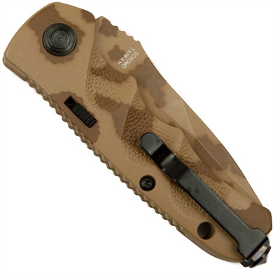 Schrade Desert Camo Mini Extreme Survival Auto Knife, Tanto Point