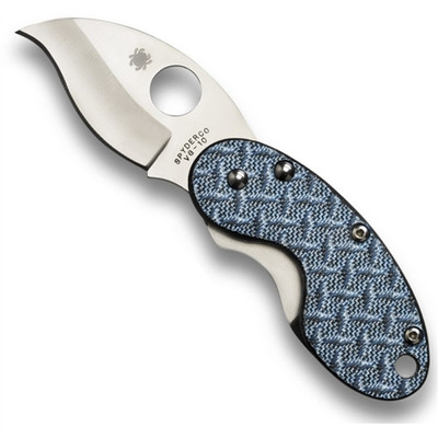 Spyderco Cricket Blue Nishijin Glass Fiber Knife, C29GFBLP