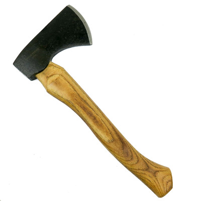 CRKT 2748 Pack Axe Hickory Wood Fixed Blade Knife, 1060 Carbon